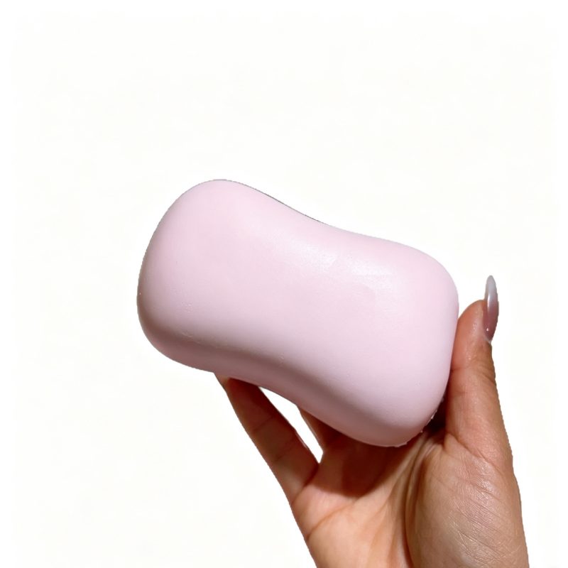 Jucarie Antistres Squishy Sapun, Flippy, 11 cm, Slow Rising, Moale, +6 ani, roz