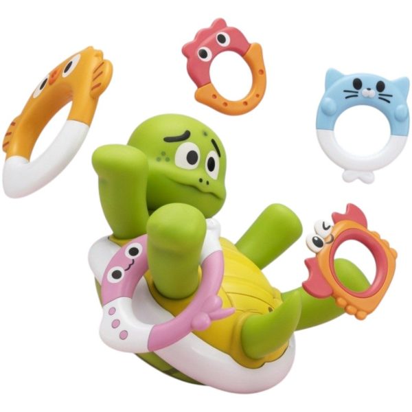 Jucarie Broscuta Hop-Asa Cu Inele Pentru Bebelusi, Jucarie Interactiva Cu Zornaitoare Si Elemente De Prindere, Jucarie Educativa Cu Forme Colorate, Animalut Amuzant Pentru Copii 3+ Luni, Verde