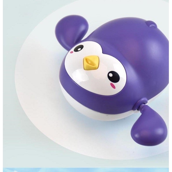Jucarie de baie interactiva pentru copii, Flippy, pinguinul mov - Image 3