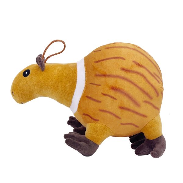 Jucarie Moale de Plus Italian Brainrot, Flippy, cu Agatatoare, Model Guinea Pig Burbaloni Luliloli, Jucarie Moale pentru Copii, 25 x 17 cm, Maro deschis