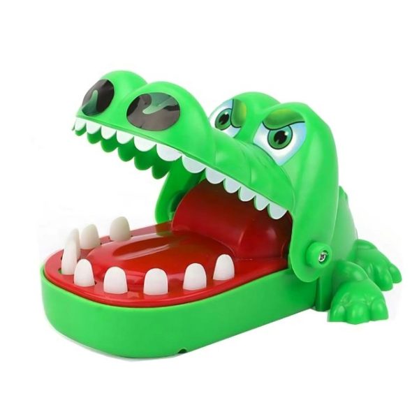 Jucarie interactiva Crocodil Dentist, Flippy, Joc de Grup/Familie, 11 Dinti, Small 15 x 10 x 7.5 cm, Verde