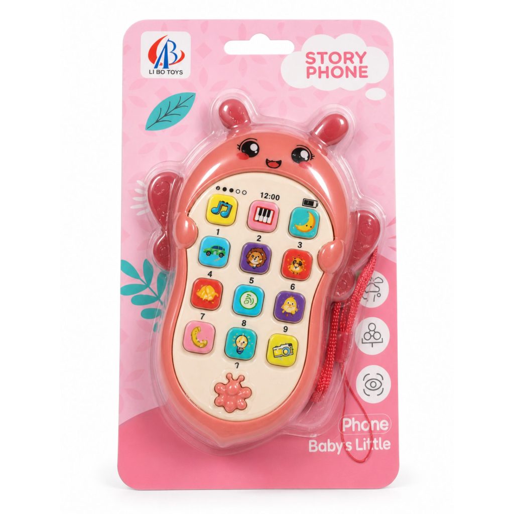 Jucarie Interactiva, Flippy, Telefon Inteligent, Model Albinuta, Functii Educative, Muzicale si Voce, 4-6 ani, 19 x 11.5 cm, din Plastic, Roz
