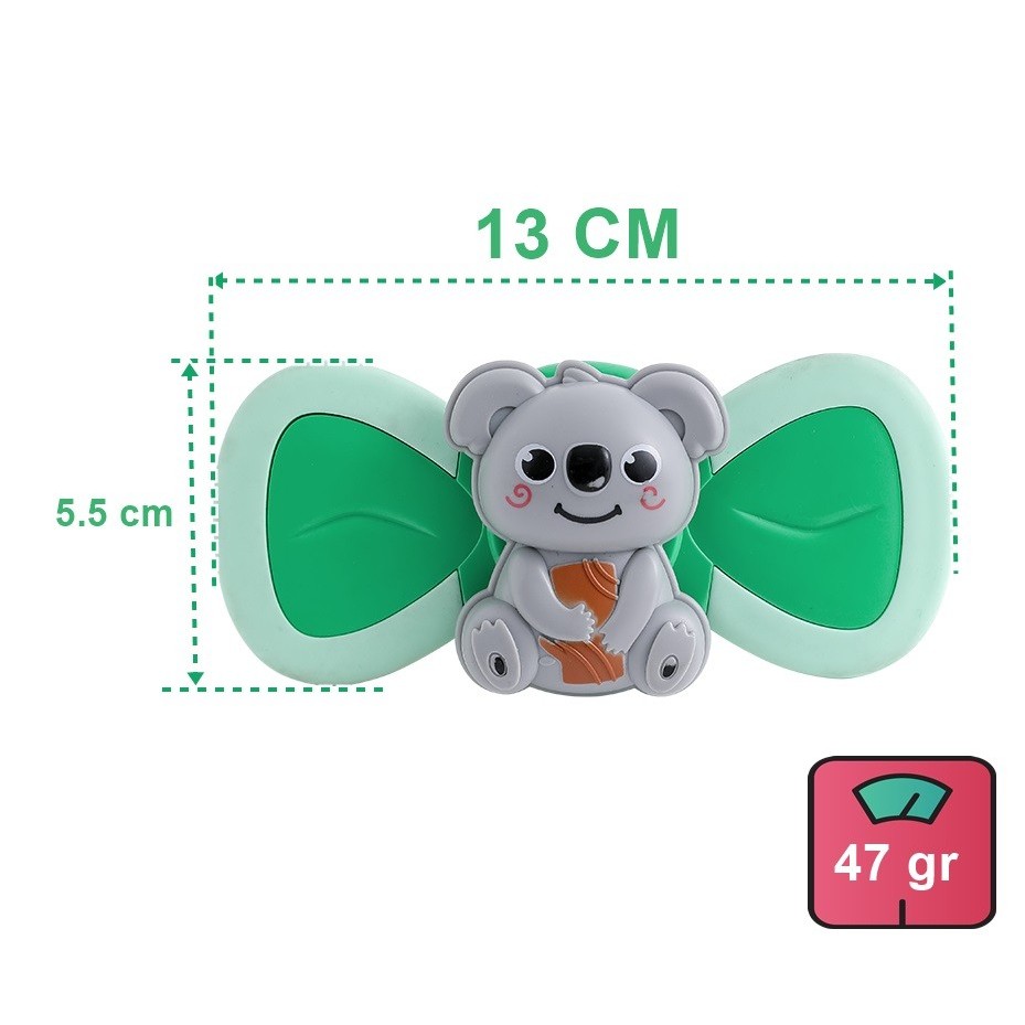 Jucarie Spinner pentru copii cu 2 laturi, Spinimals Premium Koala, Verde - Image 4