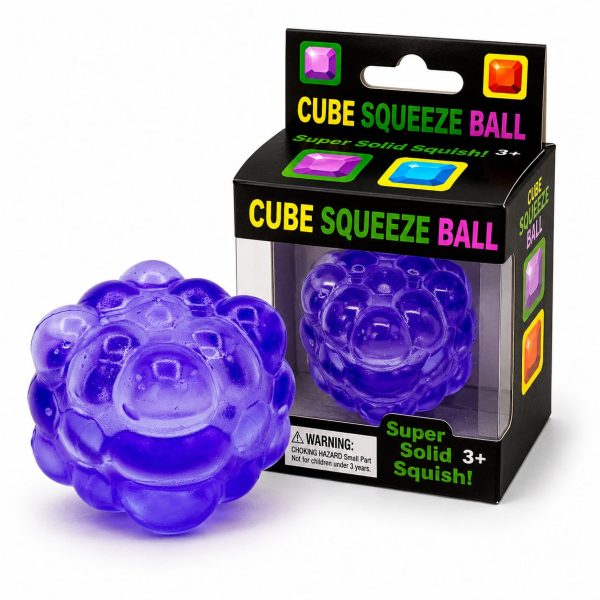 Jucarie Squishy tip Needoh in Forma de Cub, Flippy, Model Magic Bubble Cube 3D, Antistres Senzoriala Comprimabila cu Revenire, 5x5x5 cm, 125 g, Mov