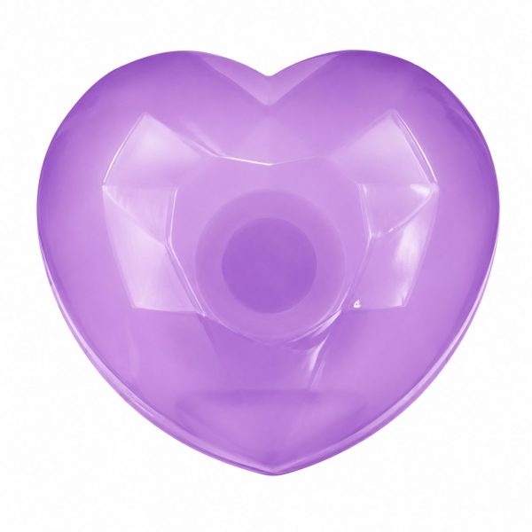 Jucarie Squishy Dumpling in Forma de Inima, Flippy, Model Diamant 3D, Antistres Senzoriala Comprimabila cu Revenire Lenta, 6.5x3.5x6 cm, Mov