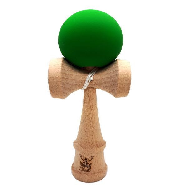 Kendama Ball Originala Lemn Fag Mat Grip Verde - Image 2