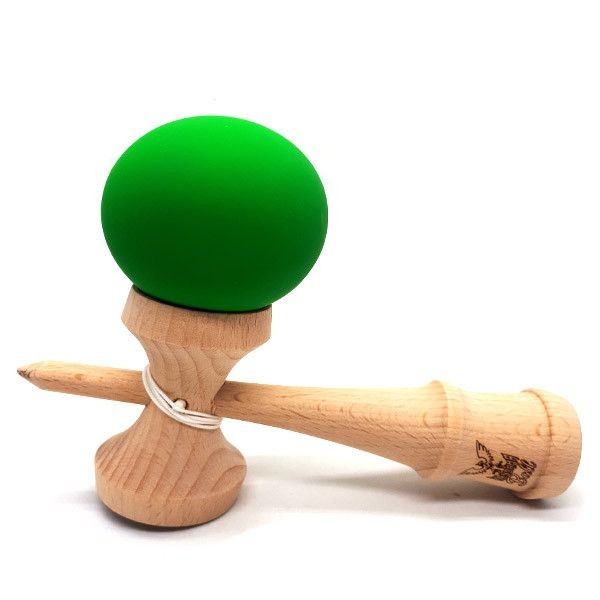 Kendama Ball Originala Lemn Fag Mat Grip Verde - Image 3