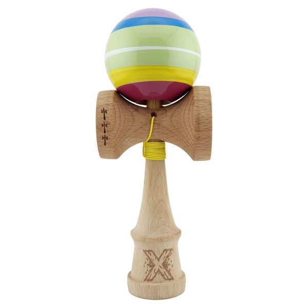 Kendama X SPECTRUM Originala, Profesionala, Flippy, Big Cups V2, Super Sticky Legendary Cupe Mari, Rulment Metalic cu Ata 55 cm, Multicolor
