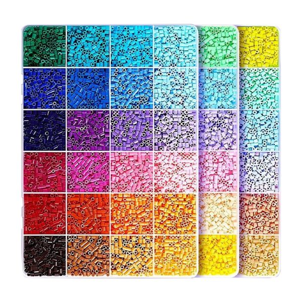 Kit de Margele Perle, Flippy, Set DIY 3D din 72 de Culori, 6000 de piese, Instrumente pentru Margele Incluse, 2.6 mm in cutie, Multicolor