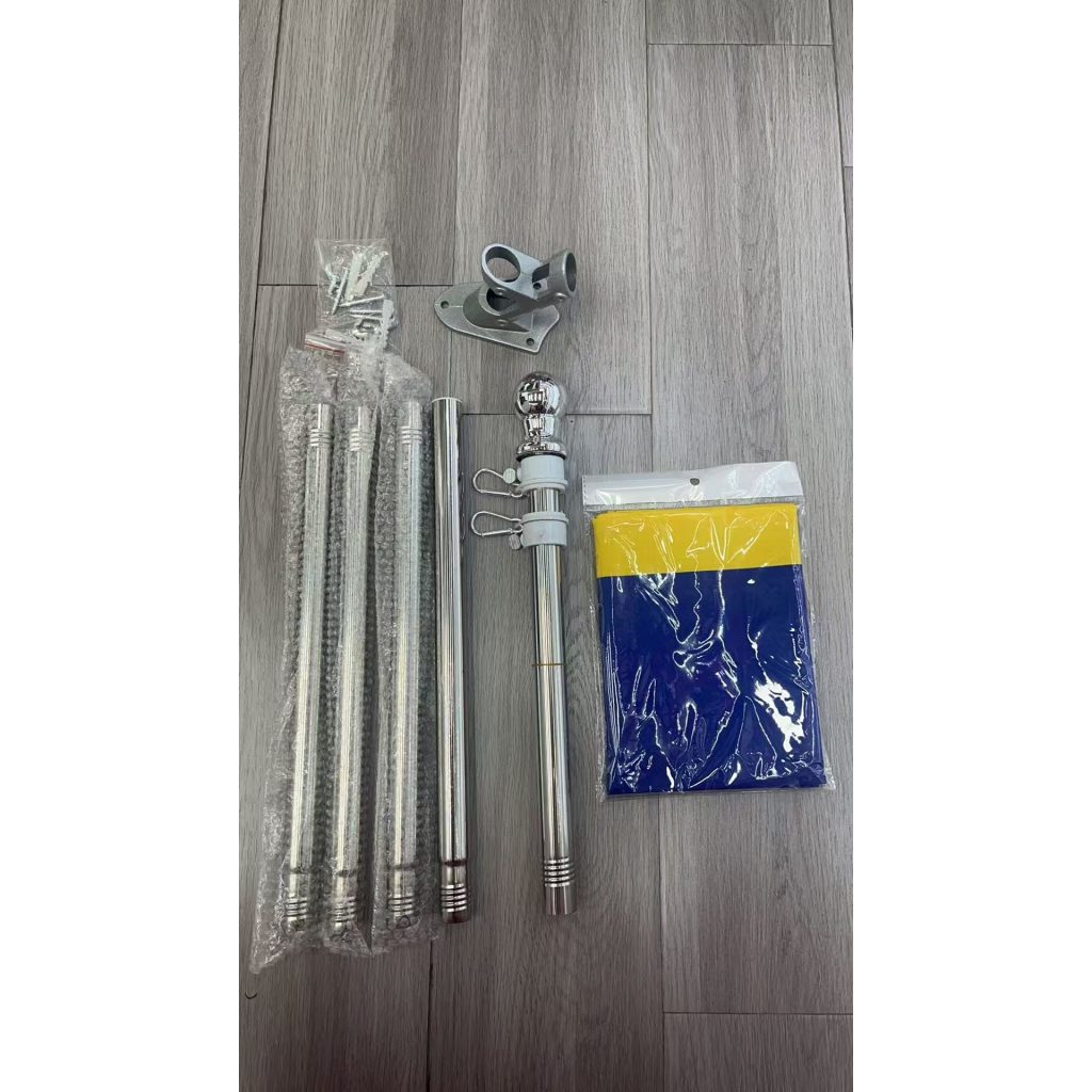 Kit Steagul Romaniei, Flippy, Catarg 1.8 m, Suport Perete, Steag, Tricolor