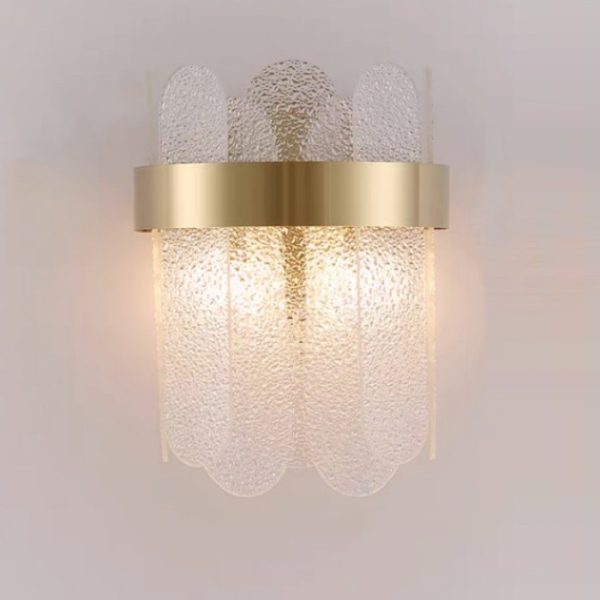 Lampa de Perete in Interior, Flippy, Lampa de Lux pentru Decor de Interior, Corp de Iluminat Tip aplica, din Inox Auriu si Cristal, Lumina Calda Rece Neutra, 25 x 20 cm, Ideal pentru Camere Mici si Medii, Auriu
