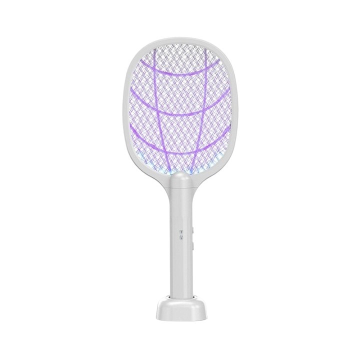 Lampa Electrica Impotriva Tantarilor, Flippy, 42.5 x 18 x 7.5 cm, Reincarcabila cu Cablu USB Inclus, Plasa din Aluminum, Alb