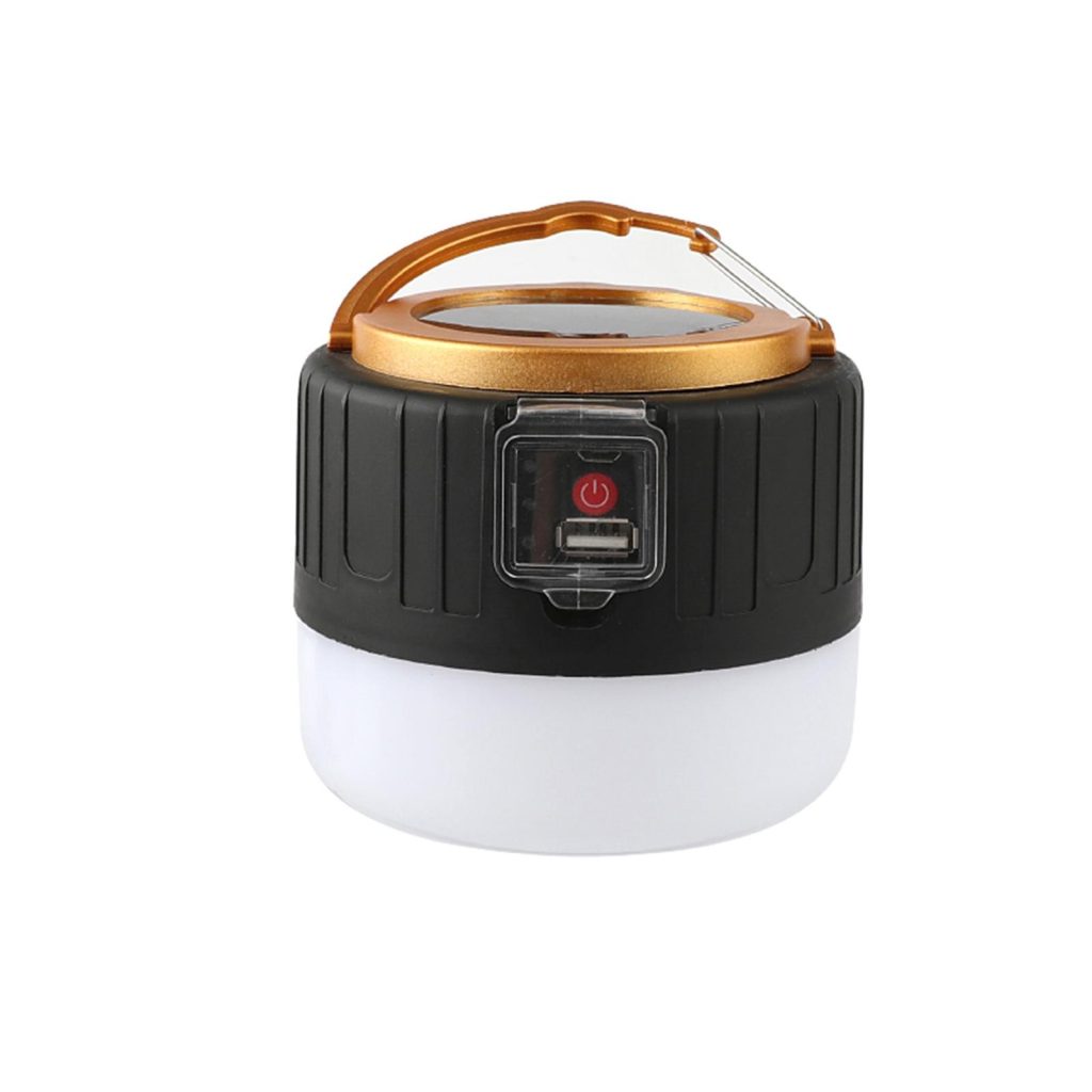 Lampa Portabila, Flippy, Incarcare Solara + USB, Afisaj Inteligent al Bateriei, Raza de Actiune 32 mp, 6x9x11 cm, 3 Moduri, Negru