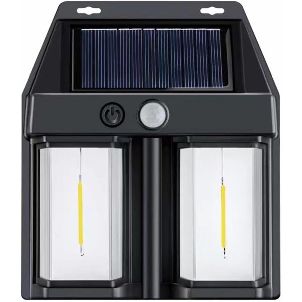 Lampa Solara LED Decorativa de Perete, Flippy, pentru Exterior, Suspendata, 800mAh, 15x13x6 cm, Neagra