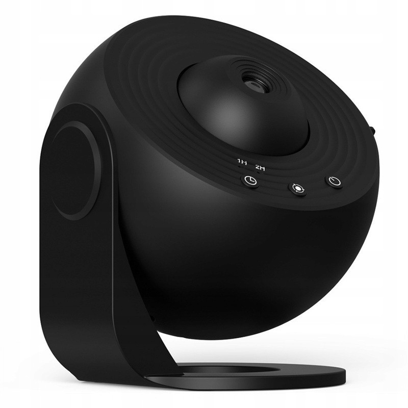 Lampa Tip Proiector Galaxie, Flippy, pentru Dormitor, Tematica Cer Instelat, Model Glob, HD, Rotire 360 de Grade, 13 Imagini, Incarcare USB, 5 W, 11.2x10.8x10.9 cm, Negru