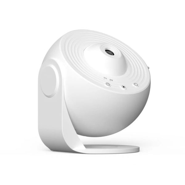 Lampa Tip Proiector Galaxie, Flippy, pentru Dormitor, Tematica Cer Instelat, Model Glob, HD, Rotire 360 de Grade, 13 Imagini, Incarcare USB, 5 W, 11.2x10.8x10.9 cm, Alb
