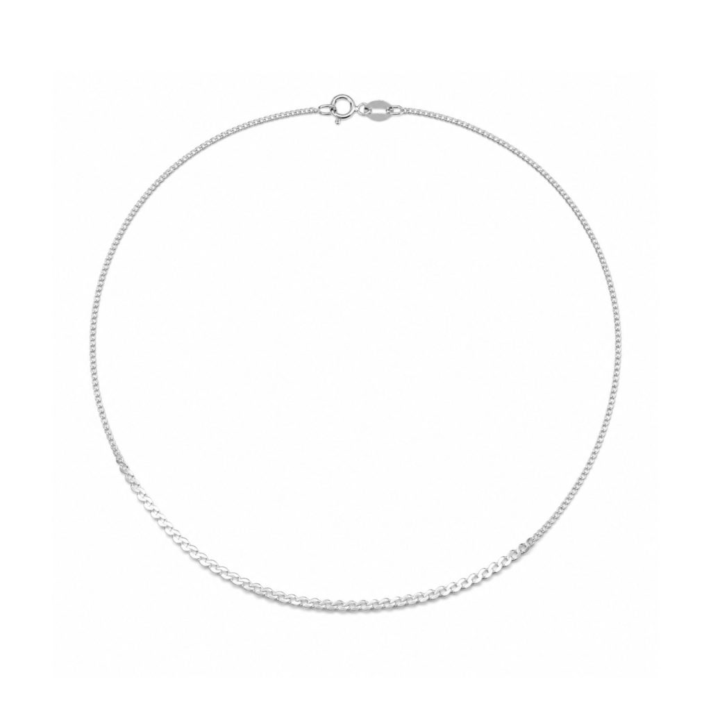 Lantisor din Argint 925, model plat, 1.5 g, 39 cm (sss)