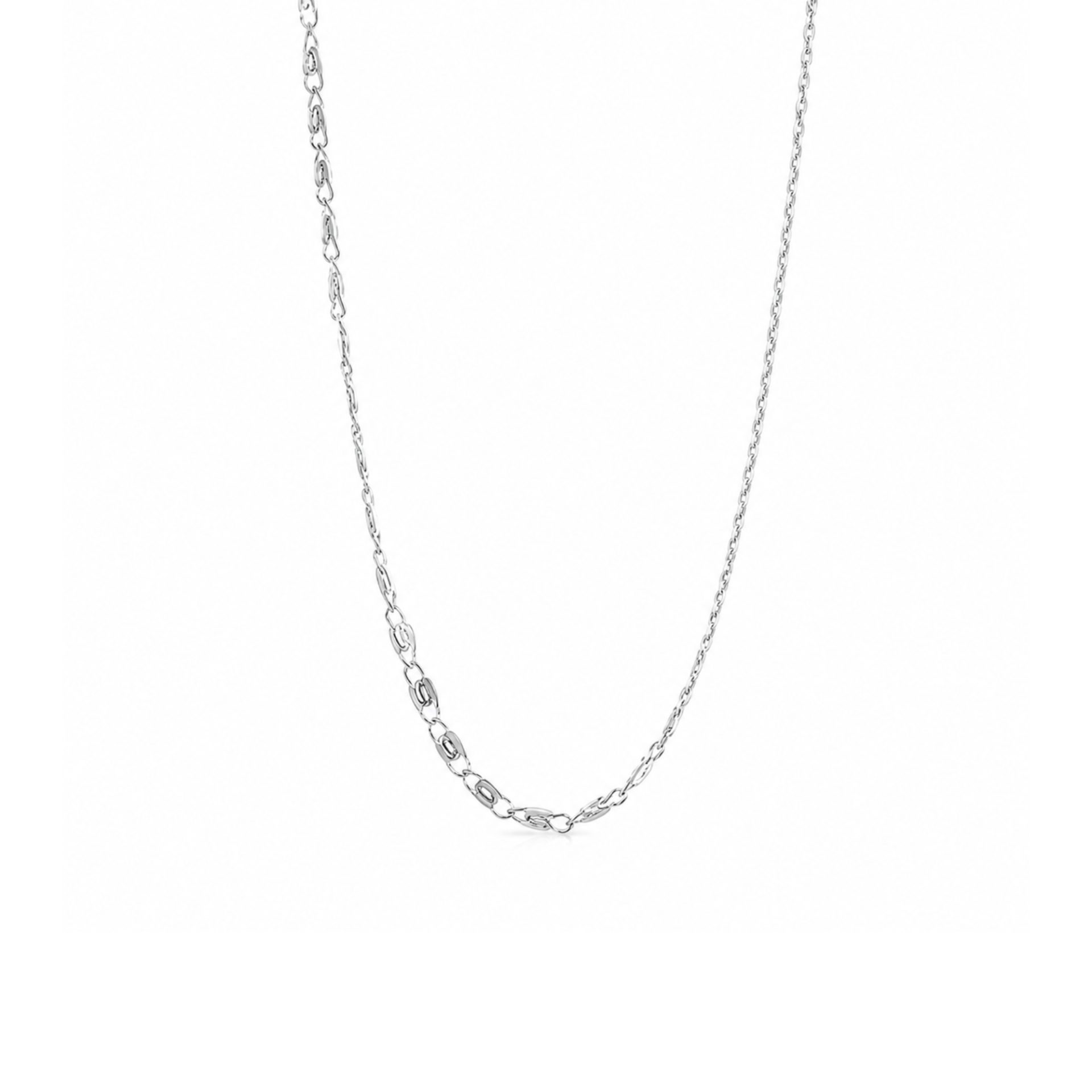 Lantisor din Argint 925, model plat rotund (ccc), 1.4 g, 39 cm