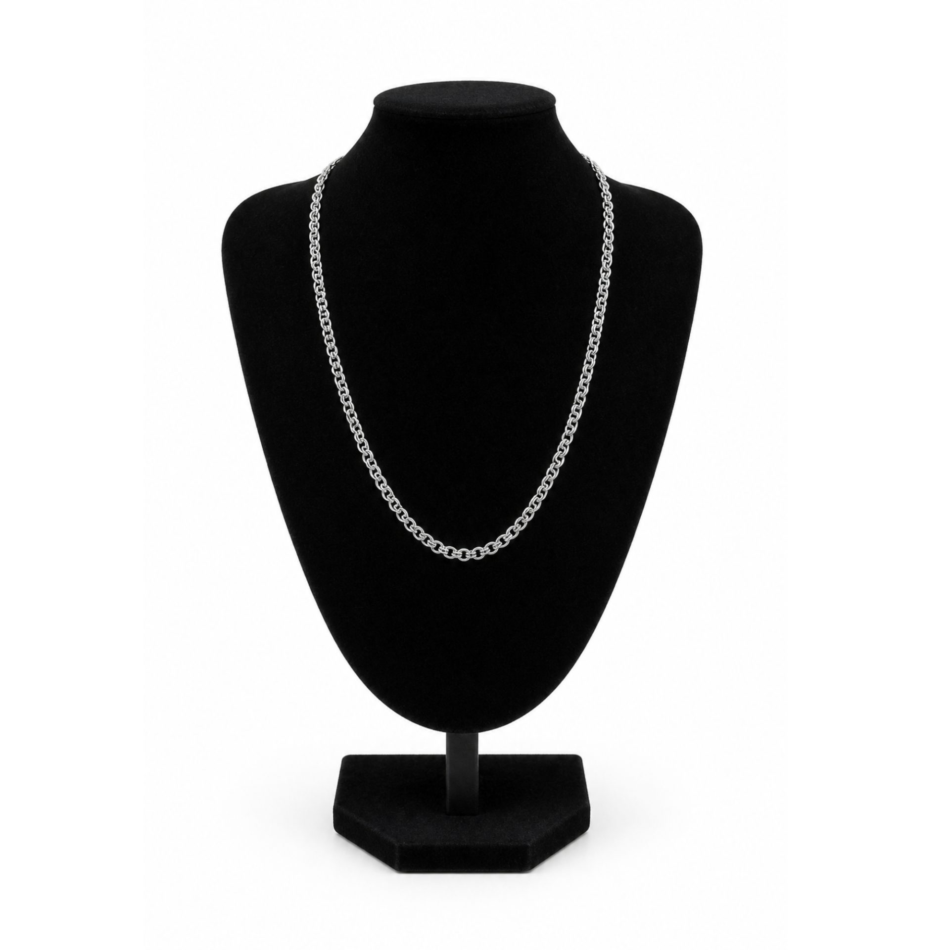 Lantisor din Argint 925, model plat rotund (ccc) 54 cm, 2.4 g - Image 5