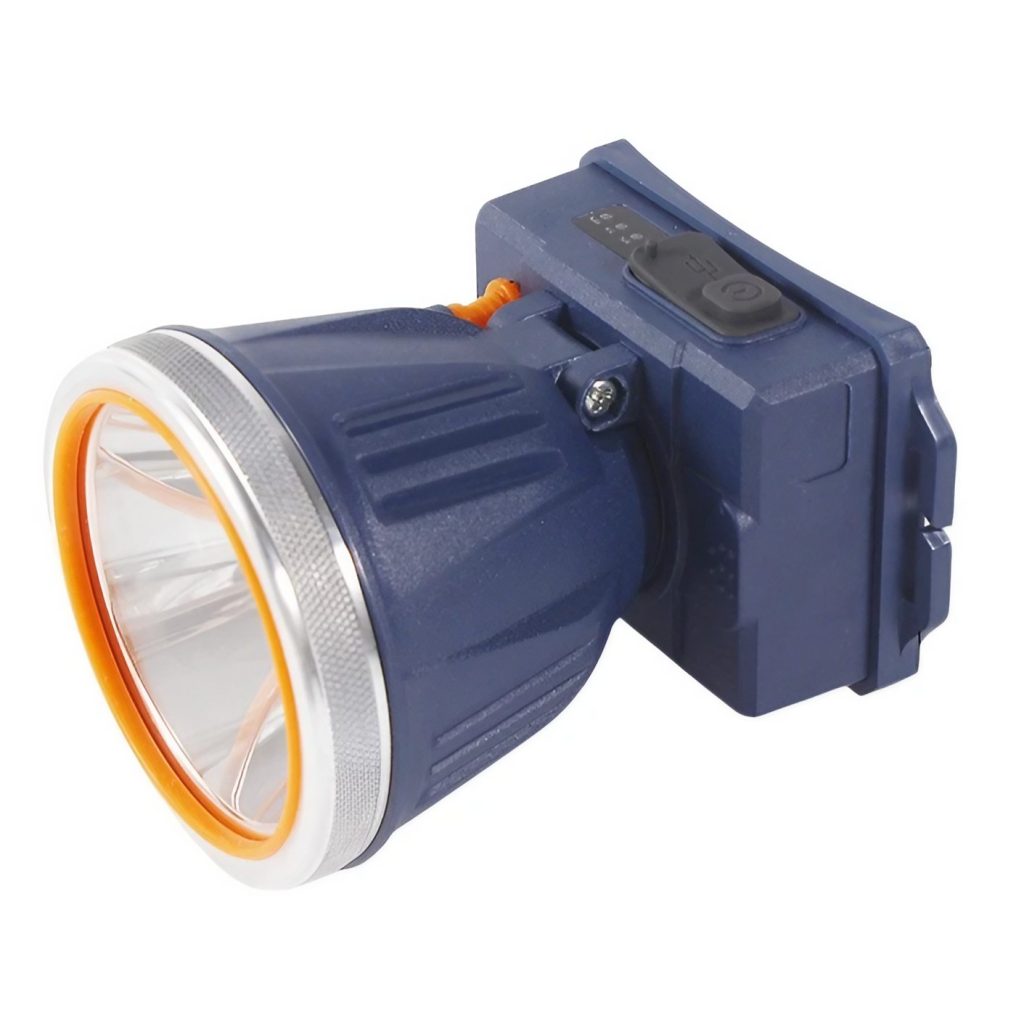 Lanterna LED de Montat pe Cap, Flippy, cu Raza Lunga de Zoom, Reincarcabila USB, Far Telescopic, Rezistent la Apa, Reglabil, pentru Pescuit in Aer Liber, Camping, Lumina Puternica, Lanterna, 10.5x8x6.5 cm, Albastru