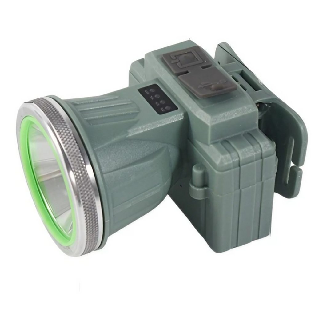 Lanterna LED de Montat pe Cap, Flippy, cu Raza Lunga de Zoom, Reincarcabila USB, Far Telescopic, Rezistent la Apa, Reglabil, pentru Pescuit in Aer Liber, Camping, Lumina Puternica, Lanterna, 8.6x7.5x6.5cm, Verde Deschis