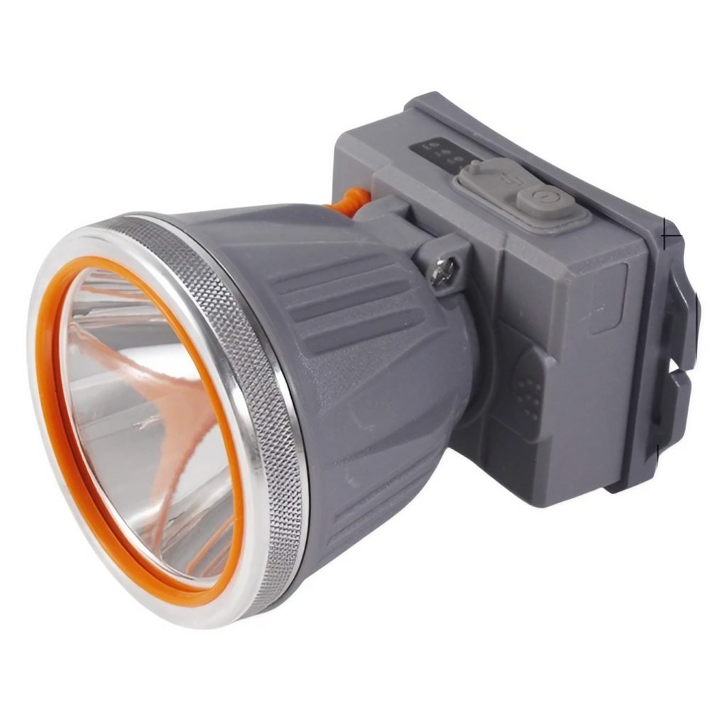 Lanterna LED de Montat pe Cap, Flippy, cu Raza Lunga de Zoom, Reincarcabila USB, Far Telescopic, Rezistent la Apa, Reglabil, pentru Pescuit in Aer Liber, Camping, Lumina Puternica, Lanterna, 10.5x8x6.5 cm, Gri