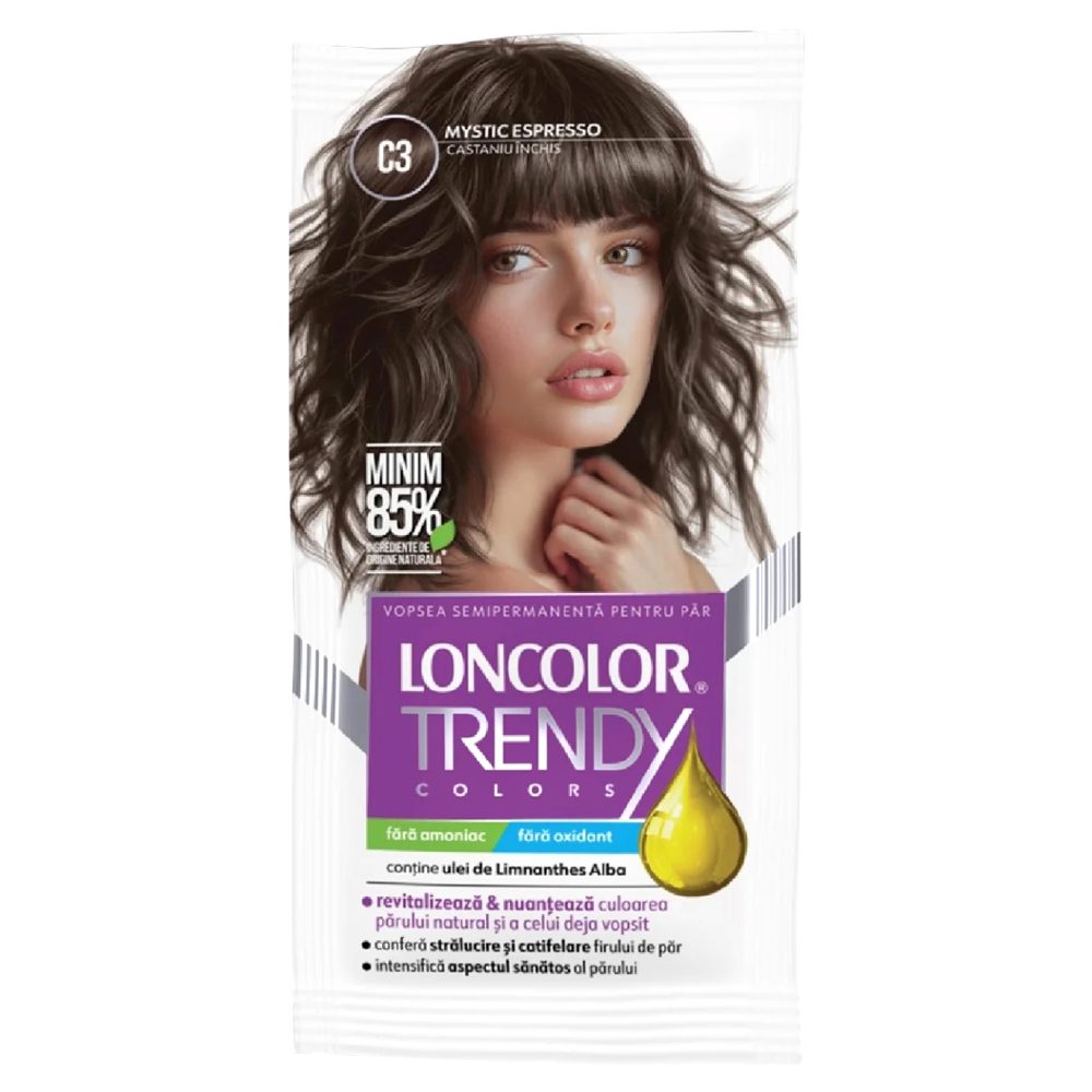 Loncolor Trendy Nuantator C3 Castaniu Soul Blues 2 X 25 ml
