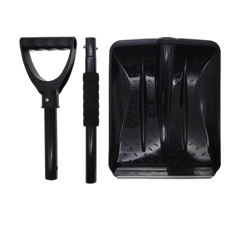 Lopata de Zapada, Flippy, Multifunctionala, Demontabila, cu Maner Antiderapant, Aluminiu, Plastic, Solutia pentru Iarna, pentru Deszapezire, 80x11x25.7 cm, Neagra