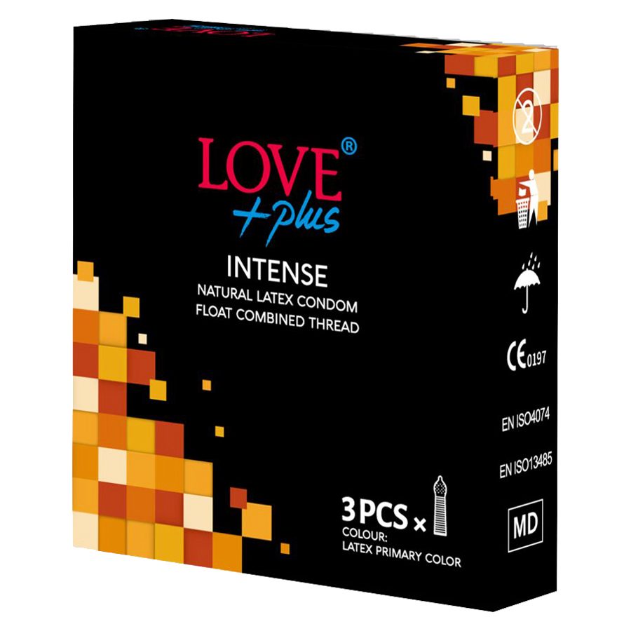 Love plus Prezervative 3 buc Intense