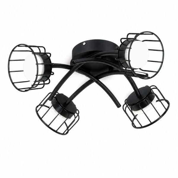 Lustra EPS, 4xGX53, D57cm, Metal si Plastic, Negru