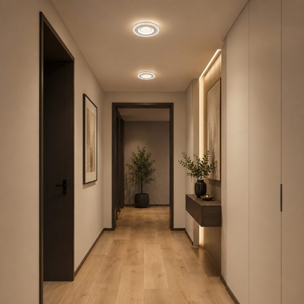 Lustra LED ALAJA, 33W, Diametru 22cm, Lumina Calda/Neutra/Rece, Alb, Metal si Acril