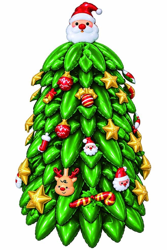 Assemble the Grandpa Christmas Tree Balloon