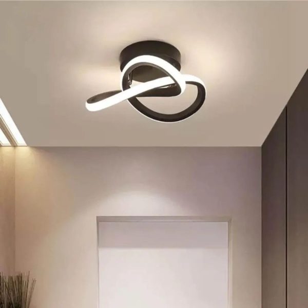 Lustra LED VERTEX Flow 24W, Diametru 25cm, lumina Rece/Calda/Neutra, Negru