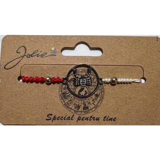 Martisor bratara zodiac, Jolie, 5x9 cm, Scorpion