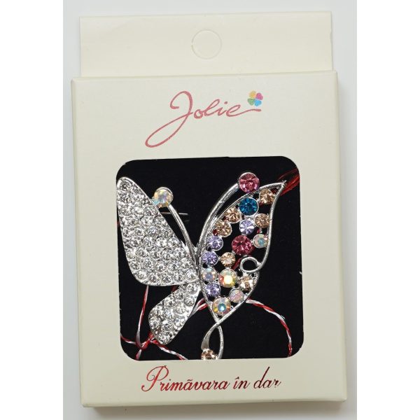 Martisor Brosa Medie, Multicolora, Dimensiune Brosa Aprox 5 cm, Material Metal, Model 15
