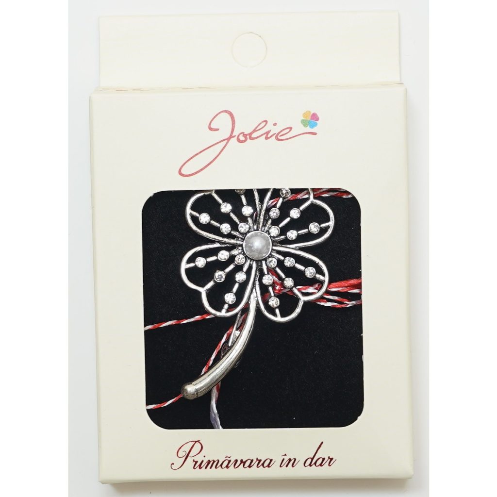 Martisor Brosa Medie, Multicolora, Dimensiune Brosa Aprox 5 cm, Material Metal, Model 17