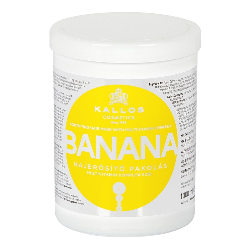 Masca pentru Par, Kallos, 1000 ml Banana