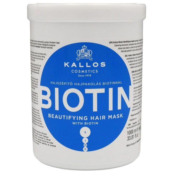 Masca pentru Par, Kallos, 1000 ml Biotin