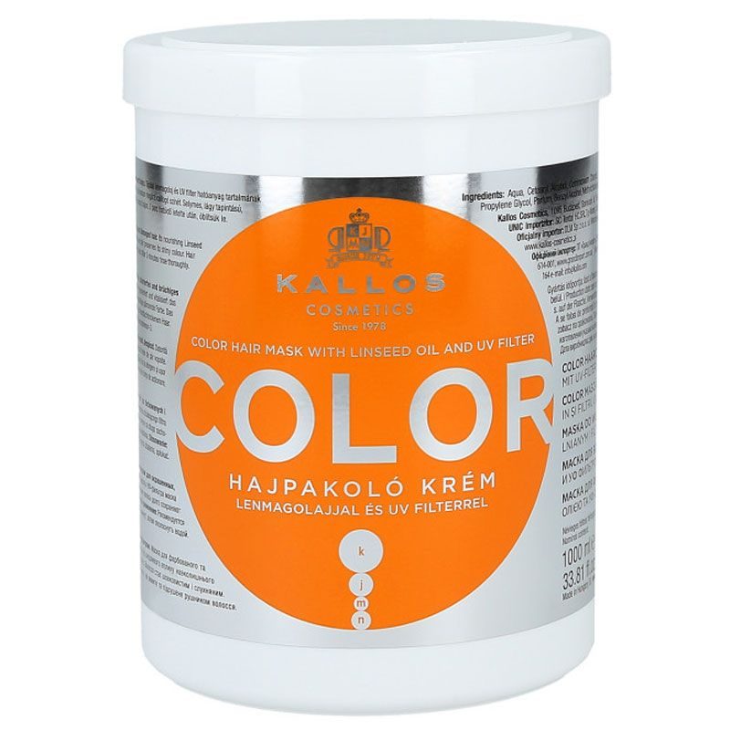 Masca pentru Par, Kallos, 1000 ml Color