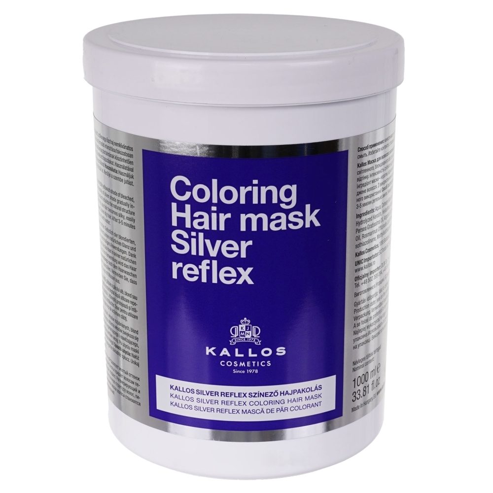 Masca pentru Par, Kallos, 1000 ml Coloring Silver Reflex