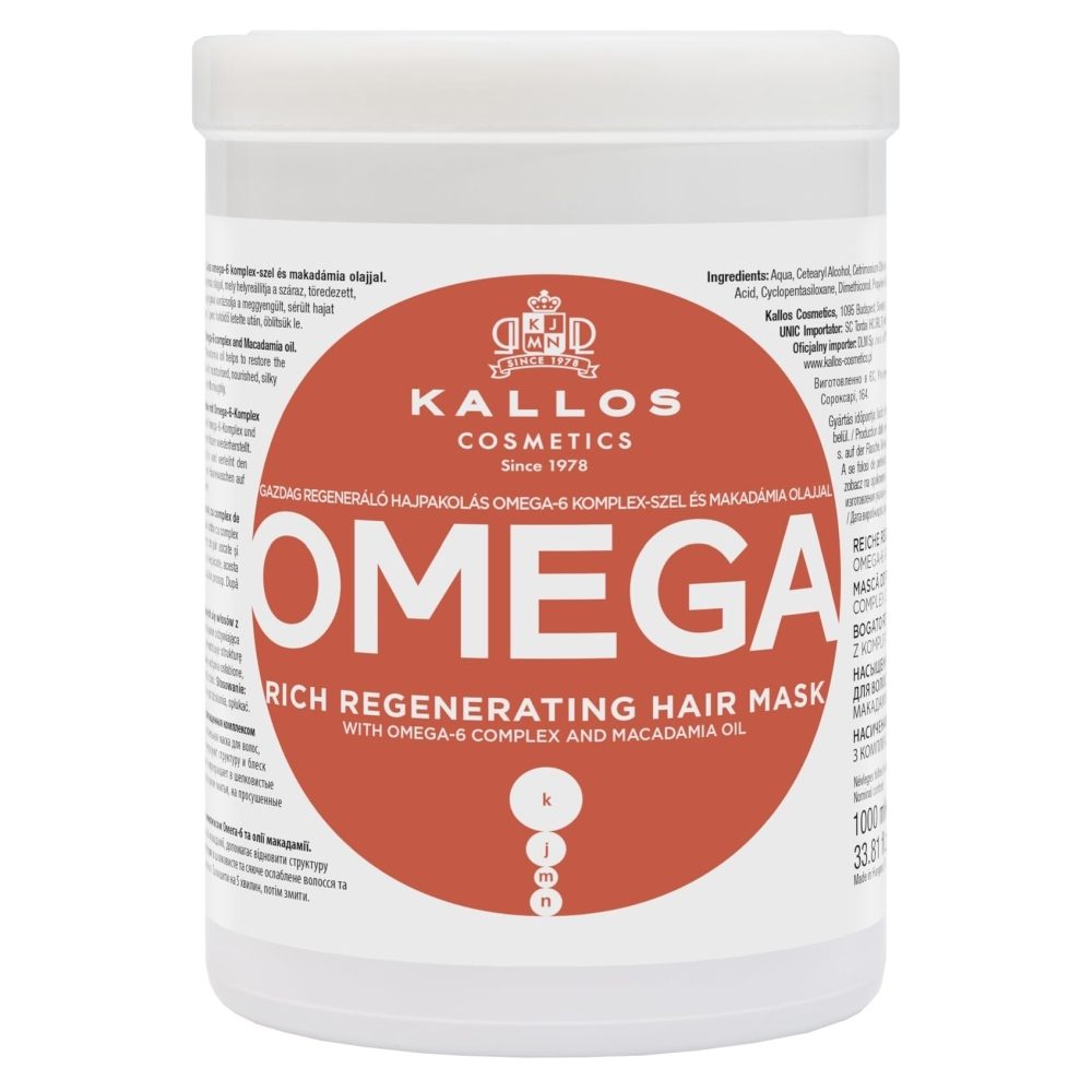 Masca pentru Par, Kallos, 1000 ml Omega