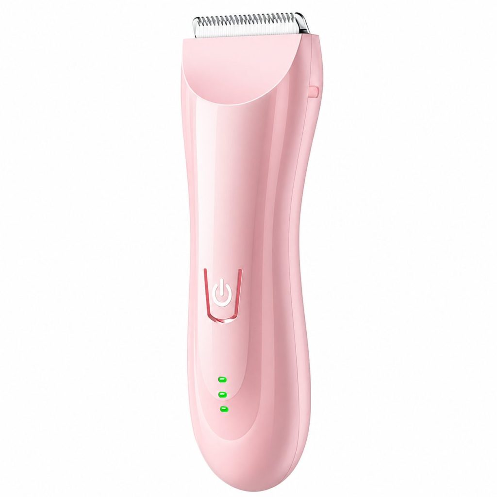 Masina De Tuns Bebelusi si Copii, Flippy, Lame Cermice si Inox, Fara Fir, Functie Anti Taiere, Silentios, 50 W, Rezistent la Apa, 2 Accesorii, Incarcator USB, Roz deschis