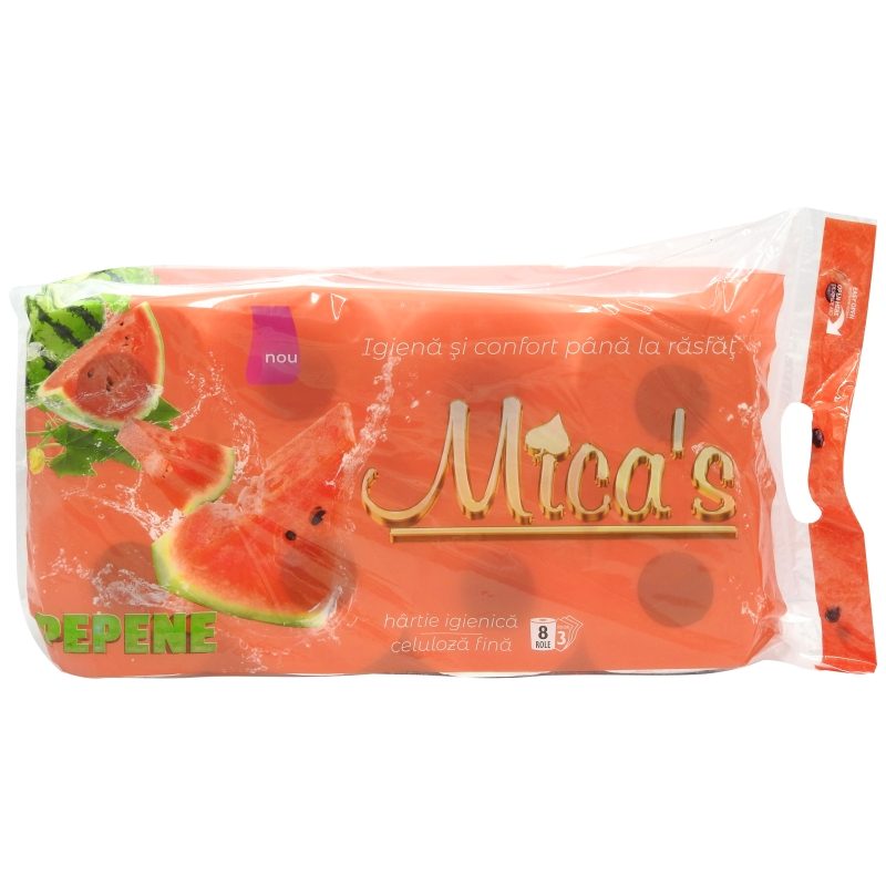 Micas Hartie Igienica 8ROLE 3STR Pepene