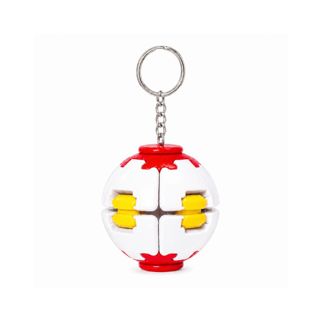 Minge Senzorială Antistres Rotativă 3D, Flippy, Tip Fidget Spinner, cu Breloc și Sistem Push and Spin, 4.5x5 cm, Multicolor