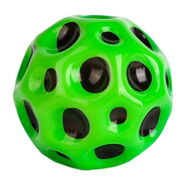 Minge Saltareata Hiperelastica, Flippy, Space Moon Ball foarte Elastica, Antistress pentru Copii, Diametru 66 mm, Verde