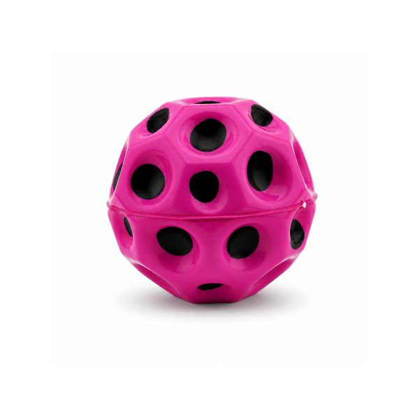 Minge Saltareata Hiperelastica, Flippy, Space Moon Ball foarte Elastica, Antistress pentru Copii, Diametru 66 mm, Roz