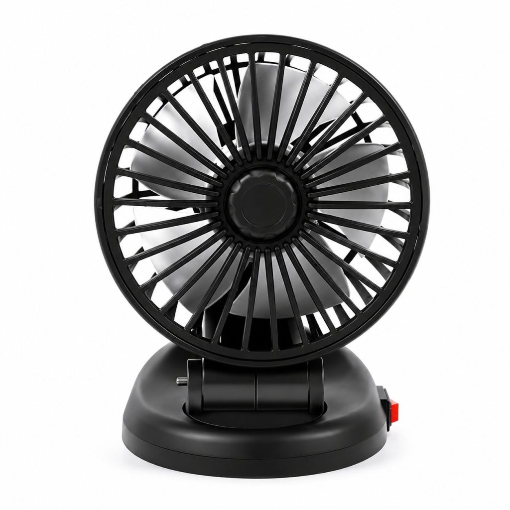 Mini Ventilator Auto, Flippy, Model Compact si Portabil, Alimentare USB 5V, Flux de Aer Racoritor, Utilizare Usoara si Confort in Zilele Calduroase, Ideal pentru Birou, Camera, Masina, Calatorii si Vara, Dimensiuni 14 x 10 cm , Negru