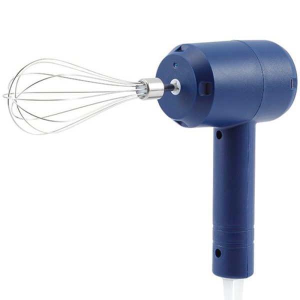 Mixer Electric fara Fir, Flippy, pentru Uz Casnic, pentru Oua Smantana Frisca, Maner Plastic, Usor de Utilizat si Depozitat, 3 Accesorii, Albastru Inchis