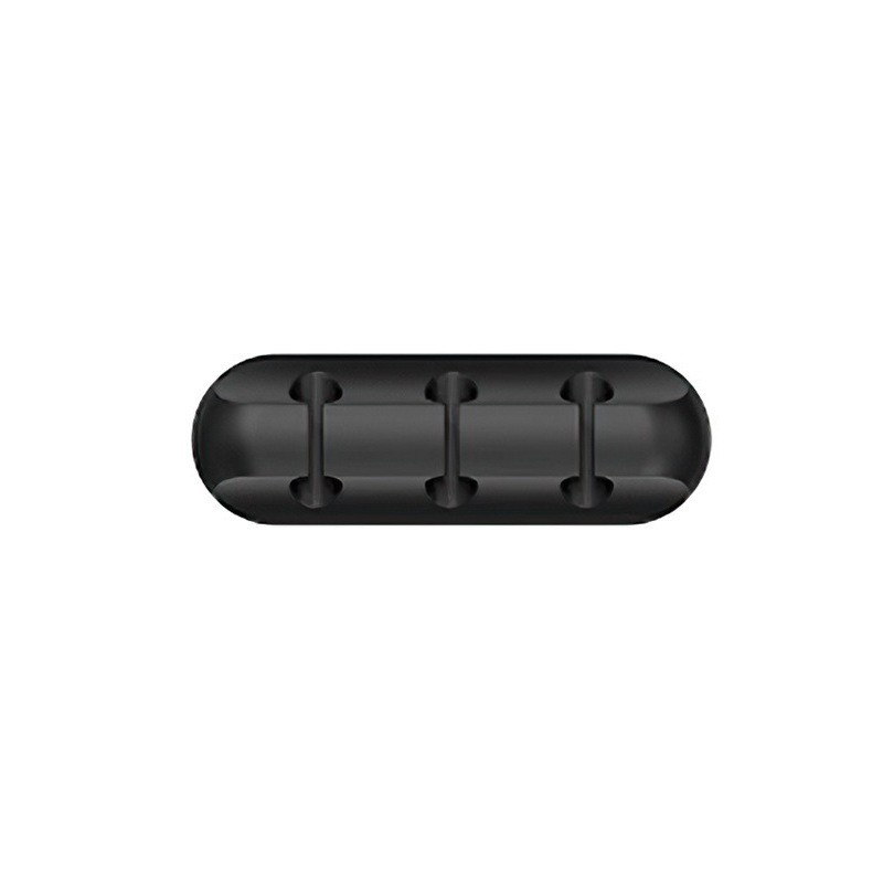 Organizator de Cabluri, Flippy, Autoadeziv, Multifunctional, 3 Locuri de Suport, 6.4x2.2cm, Negru