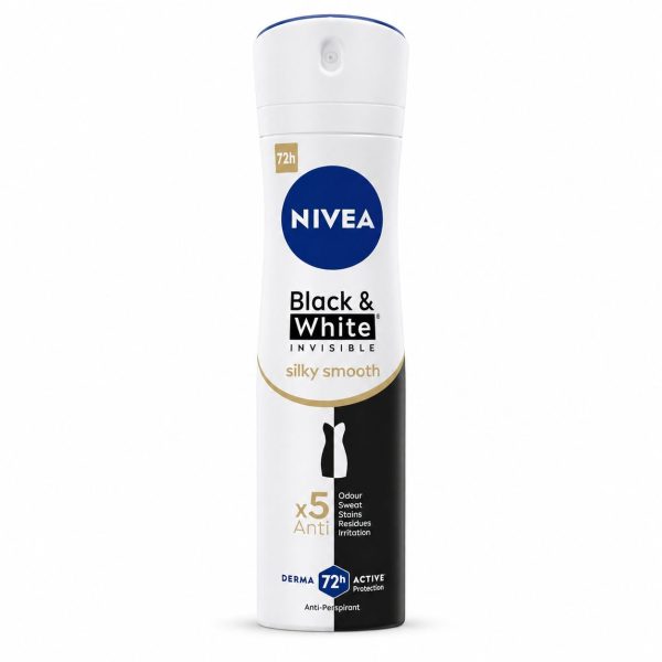 Antiperspirant Deo Spray, NIVEA, Invisible Black White Silky Smooth, 150 ml